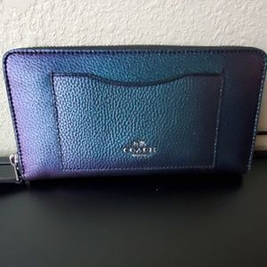 Coach Hologram Accordion Zip Wallet